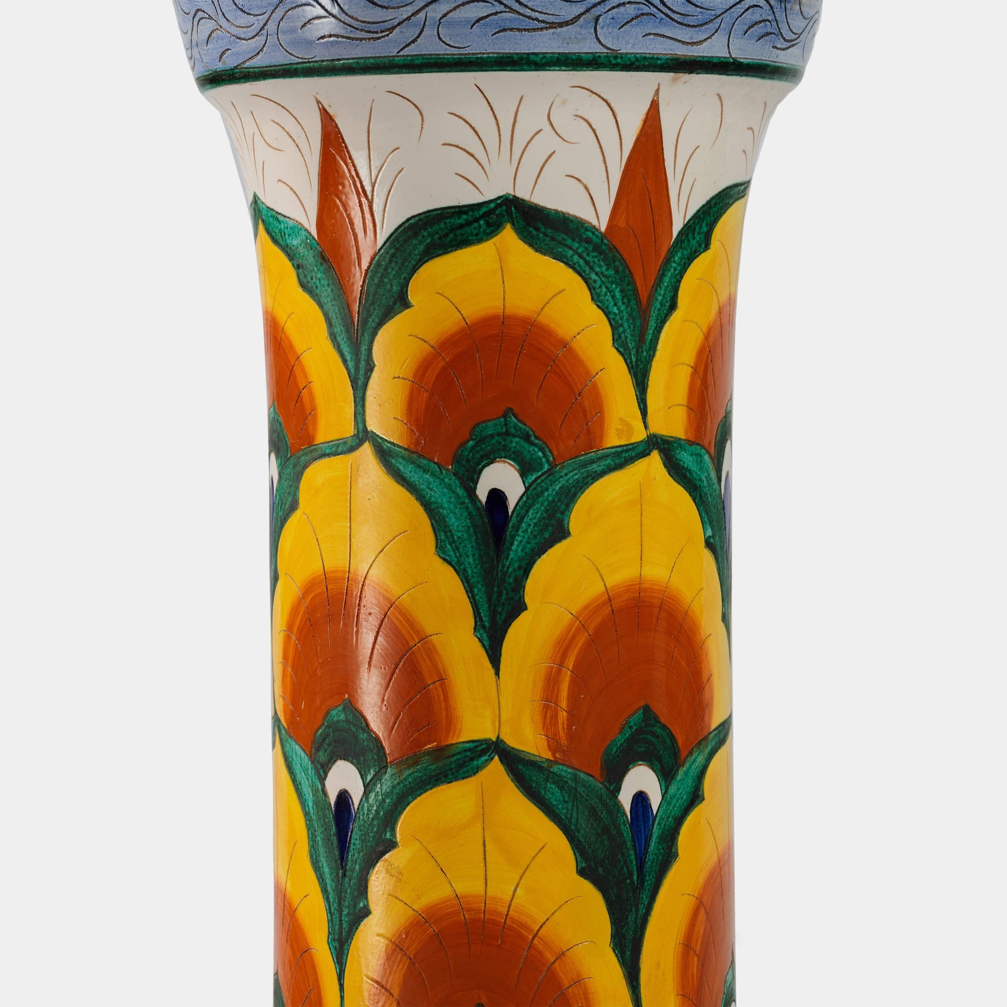 Floral Ceramic Vase and Column