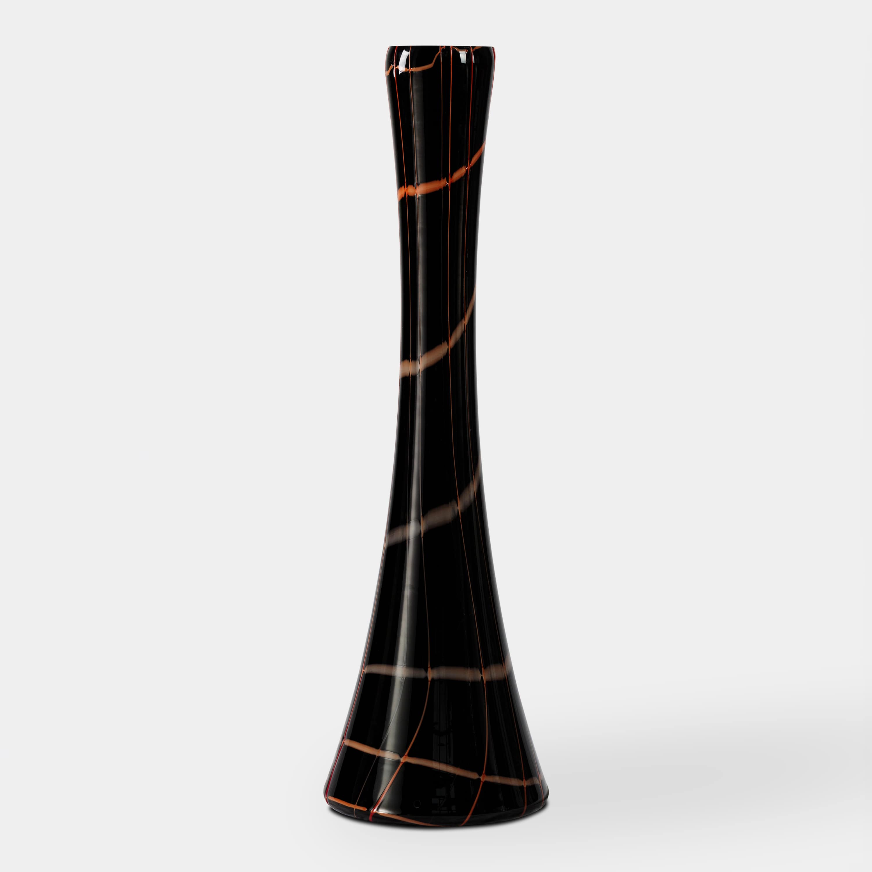 Geometric Design Murano Glass Vase 1970s