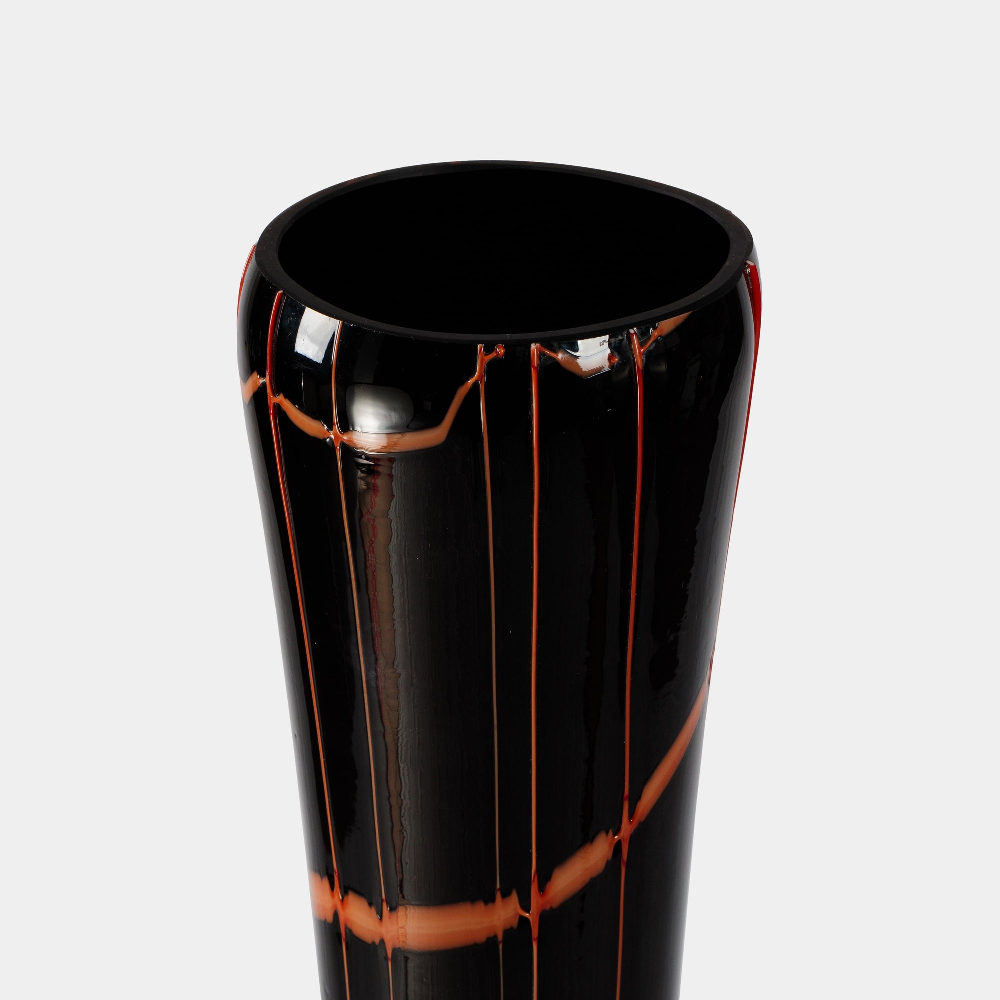 Geometric Design Murano Glass Vase 1970s