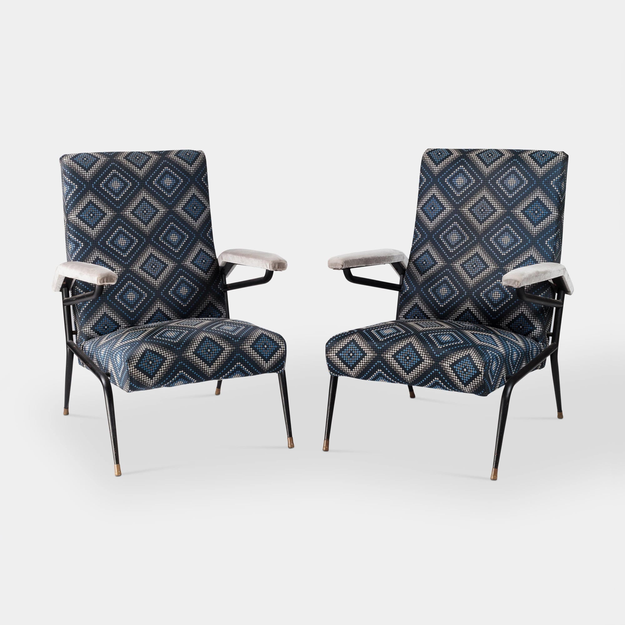 Geometric Design Armchairs 1970s - Set of 2