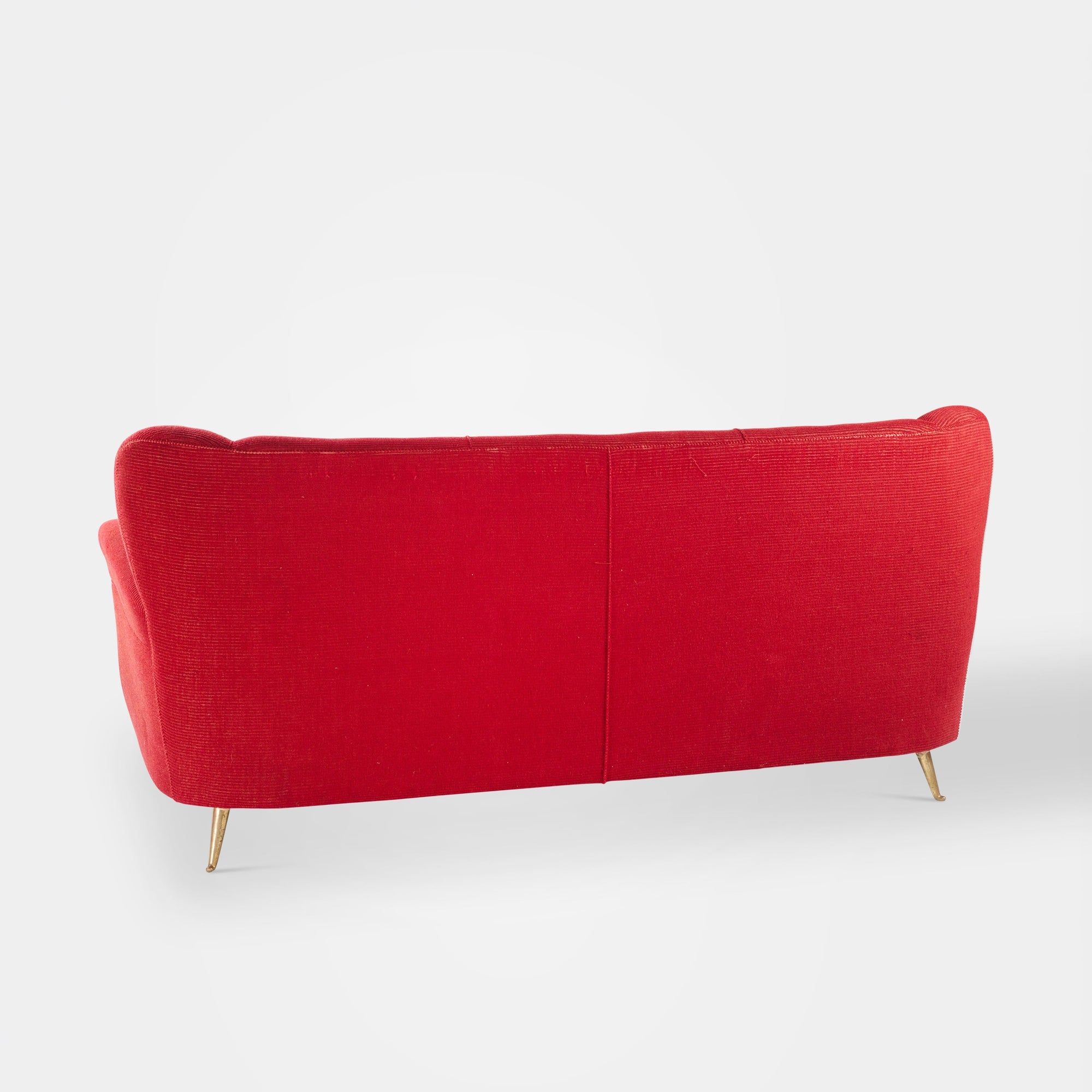 Red Fabric Sofa 1950s