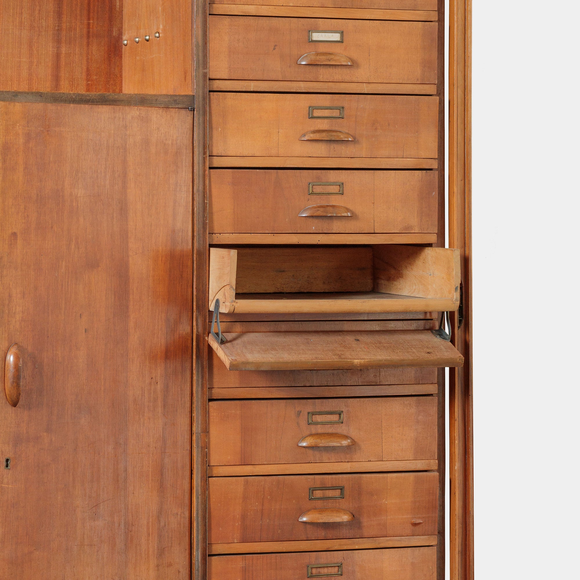 Rosewood Veneer Filing Cabinet 1970s