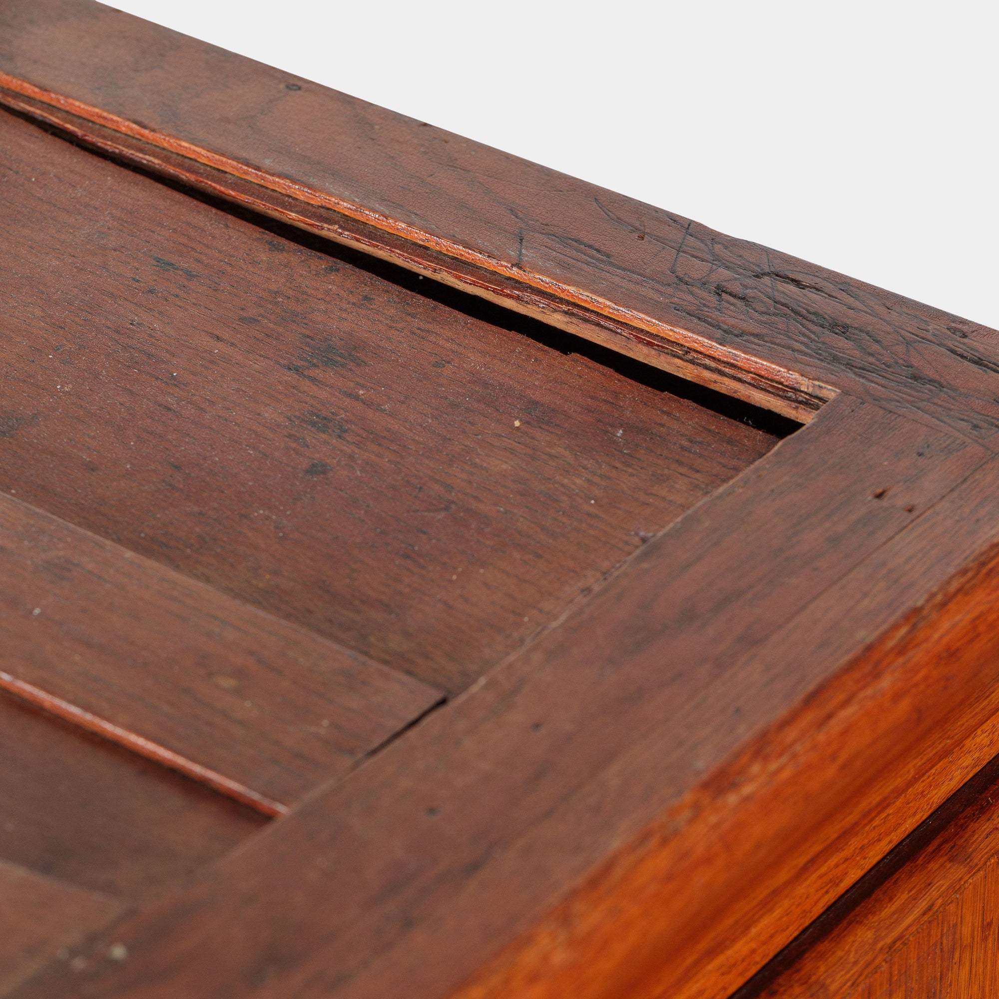 English Wooden Column Filing Cabinet 1970s